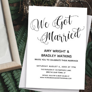 We Got Married Post-Wedding Reception Only Invitation