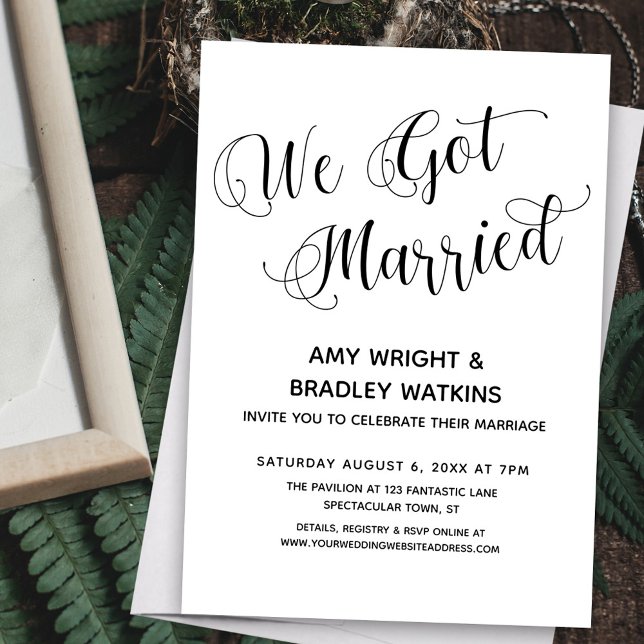 We Got Married Post-Wedding Reception Only Invitation (Creator Uploaded)