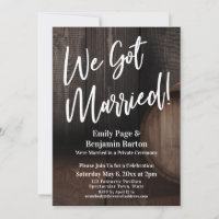 We Got Married! Rustic Wooden Barrel Reception