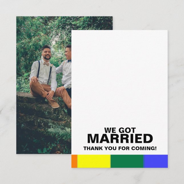 We Got Married Thank You For Coming Card (Front/Back)