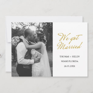 We got married wedding announcement