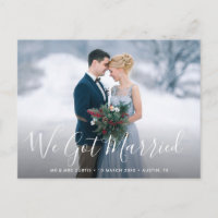 WE GOT MARRIED | wedding Announcement Postcard