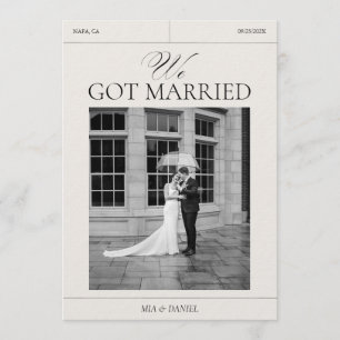 We Got Married Wedding Digital Announcements Card