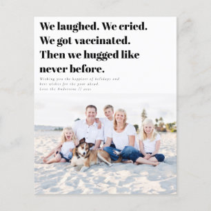 We Got Vaccinated Funny Photo Holiday Card