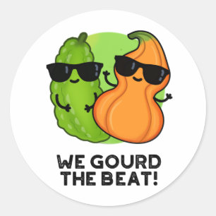 We Gourd The Beat Funny Veggie Pun Classic Round Sticker