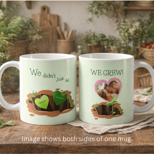 We Grew Love Personalized Photo Valentine Mug