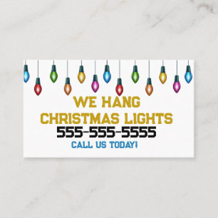 We Hang Christmas Lights Business Cards
