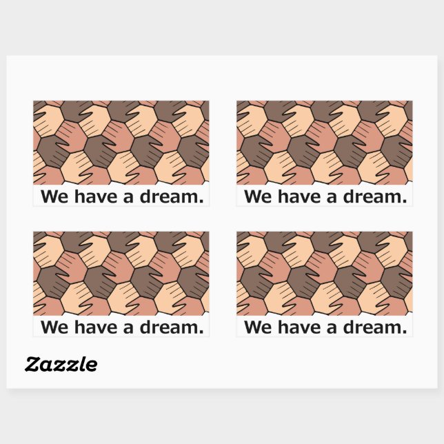 We Have a Dream. Rectangular Sticker (Sheet)