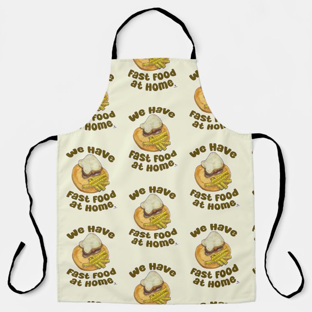 We Have Fast Food Epic Nostalgia Pattern Apron (Front)