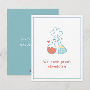 We have great chemistry cute flasks Valentines day Holiday Card