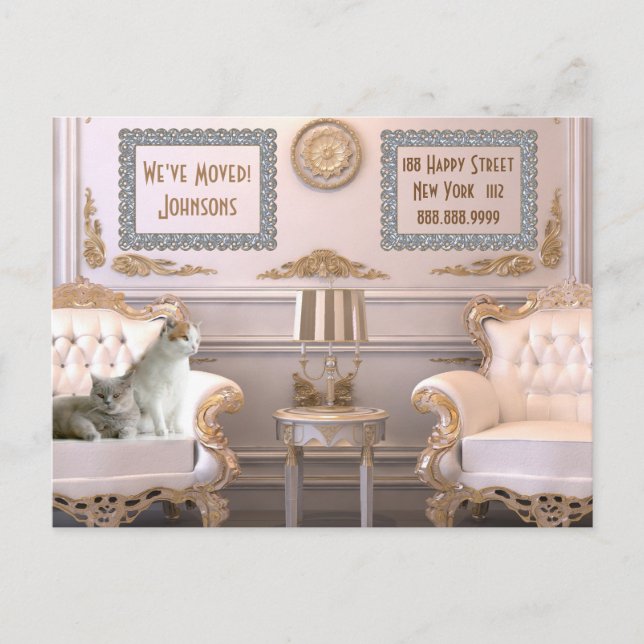 We Have Moved Address Personalised Postcard (Front)