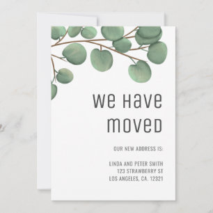 We Have Moved Botanical Typography New Address Announcement