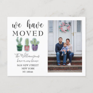 We Have Moved Cactus Photo Moving Announcement