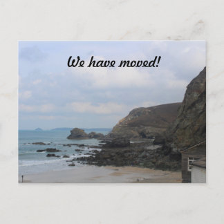 We have moved! Cornwall, St Agnes Announcement Postcard