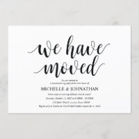 We have moved, Housewarming party invitation cards