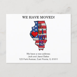 We Have Moved Illinois States Moving Announcement  Postcard