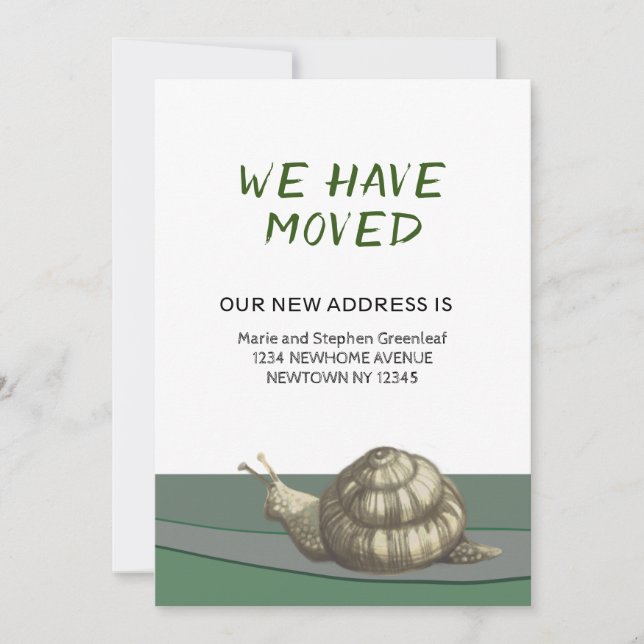 We have moved  invitation (Front)