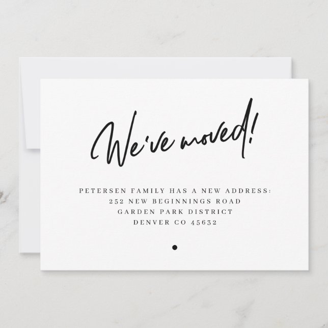 We have moved modern family new address announcement (Front)