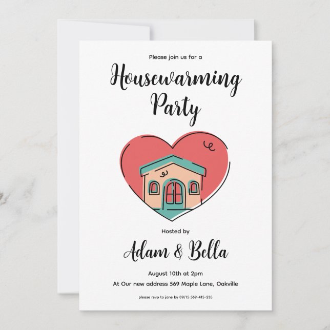 we have moved modern housewarming invitations (Front)