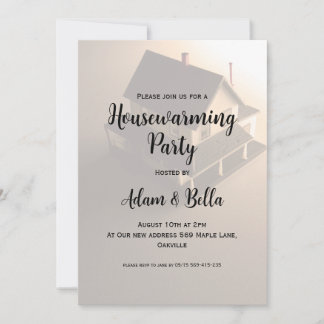 we have moved modern housewarming invitations