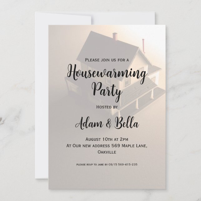 we have moved modern housewarming invitations (Front)