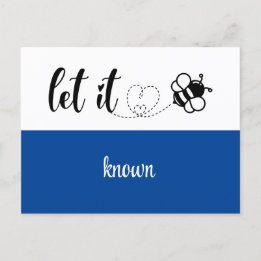 We Have Moved | Modern Let It 'Bee" Known Postcard