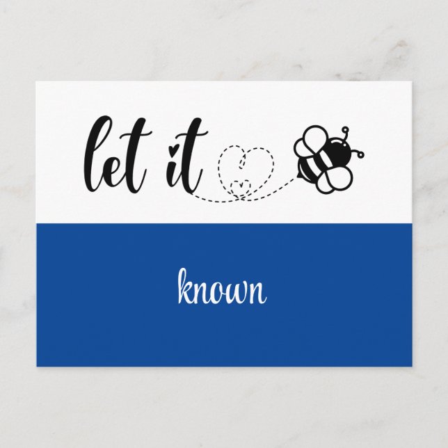We Have Moved | Modern Let It 'Bee" Known Postcard (Front)