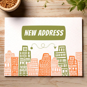 We have moved new address moving announcement card