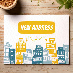 We have moved new address moving announcement card
