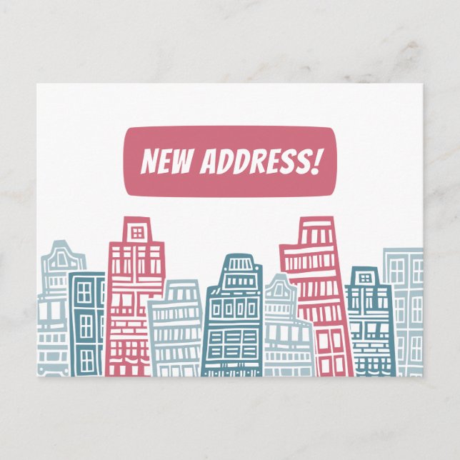 We have moved new address moving announcement postcard (Front)