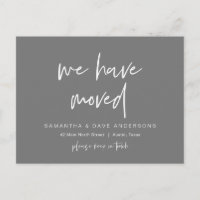 We have moved, New Home Address Announcement