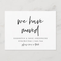 We have moved, New Home Address Announcement