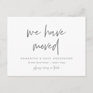 We have moved, New Home Address Announcement Postcard