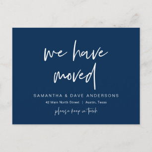 We have moved, New Home Address Announcement Postcard