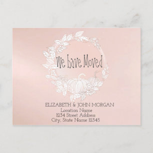 We Have Moved, Pumpkin  New Address Announcement Postcard