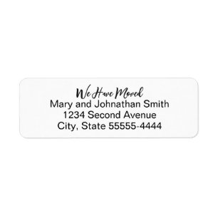 We Have Moved Script White Moving Announcement