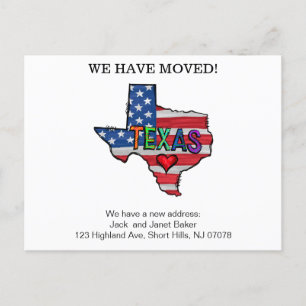 We Have Moved Texas States Moving Announcement Pos Postcard