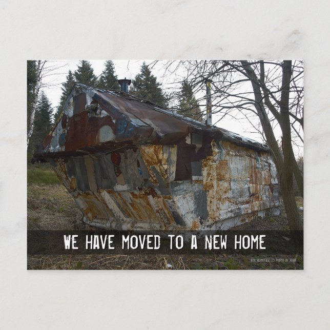 We have moved to a new home | Countryside Announcement Postcard (Front)