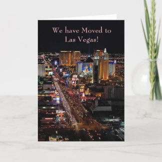 We have Moved to Las Vegas! Announcement Card