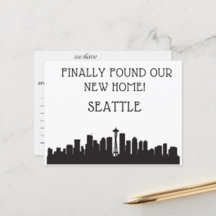 We Have Moved to Seattle Postcard
