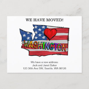 We Have Moved Washington States Moving Announcemen Postcard