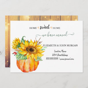 We Have Moved,Wood, Pumpkin,Sunflowers