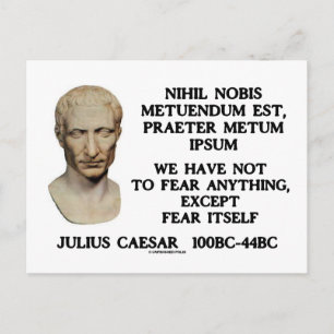 We Have Not To Fear Anything, Except Fear Itself Postcard
