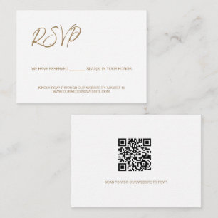 We have reserved seats Custom QR CODE Gold Enclosure Card