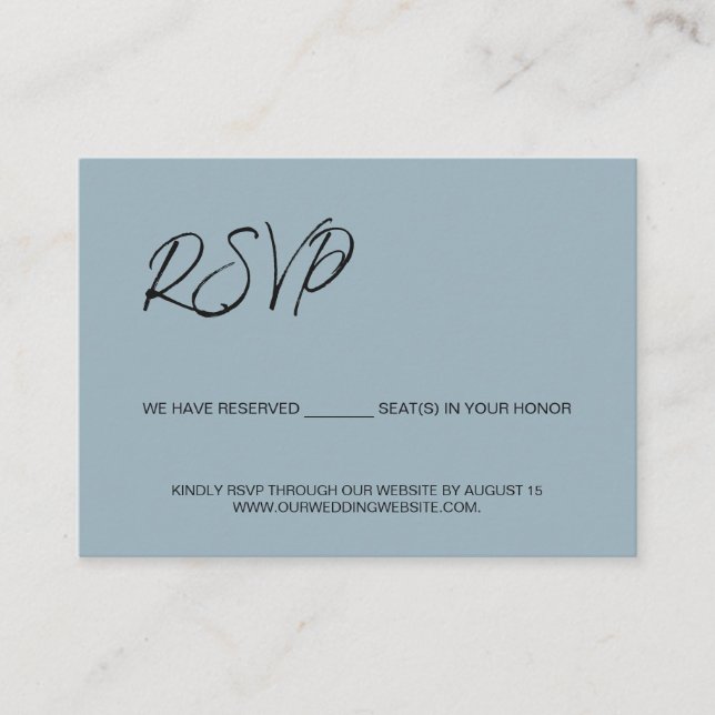 We have reserved seats for you template dusty blue (Front)