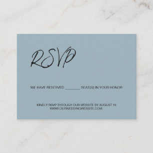 We have reserved seats for you template dusty blue