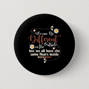 We Have Same Heart Inside Black History Month Wome 6 Cm Round Badge