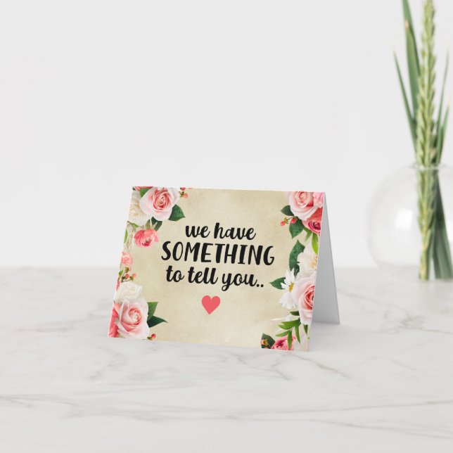 We Have Something To Tell You Card (Front)