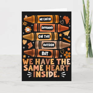 We Have The Same Heart Black History Month African Card