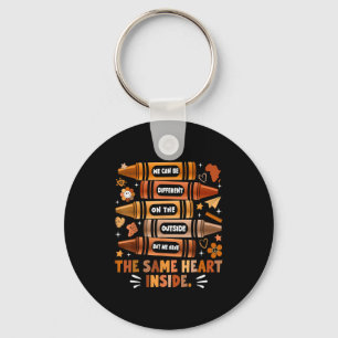 We Have The Same Heart Black History Month African Key Ring